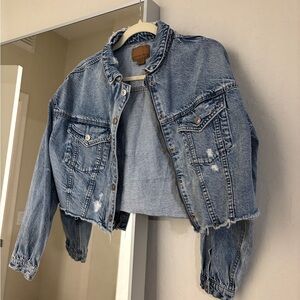 American Eagle Distressed Denim Jacket